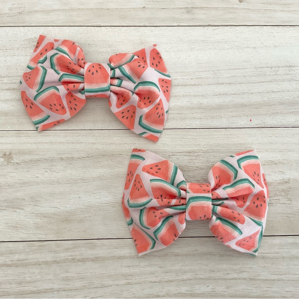 Girls Watermelon Boho Girls Bow Set Of 2